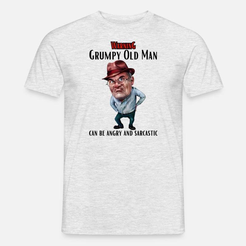 Warning Grumpy Old Man - Men’s T-shirt - heather grey