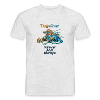 The life of a Hydra - Men's T-Shirt - heather grey - Front - AI Model Male 178 dark (178cm)