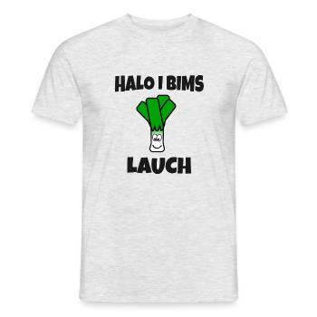 Halo I Bims Lauch | Lauch Motiv | I Bims - Männer T-Shirt - Grau meliert - Vorne - AI Model Male 178 dark (178cm)