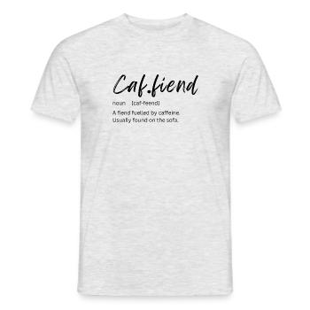 Caffeine Fiend - Men's T-Shirt - heather grey - Front - AI Model Male 178 dark (178cm)