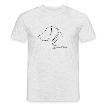 WEIMARANER Profil Chiens Chiens Chiens de chasse Wilsigns - T-shirt homme - gris chiné - Devant - AI Model Male 178 dark (178cm)