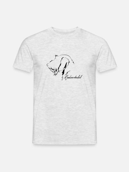 RAUHAARDACKEL Profil Hunde Hund Wilsigns Jagdhunde - Männer T-Shirt - Grau meliert