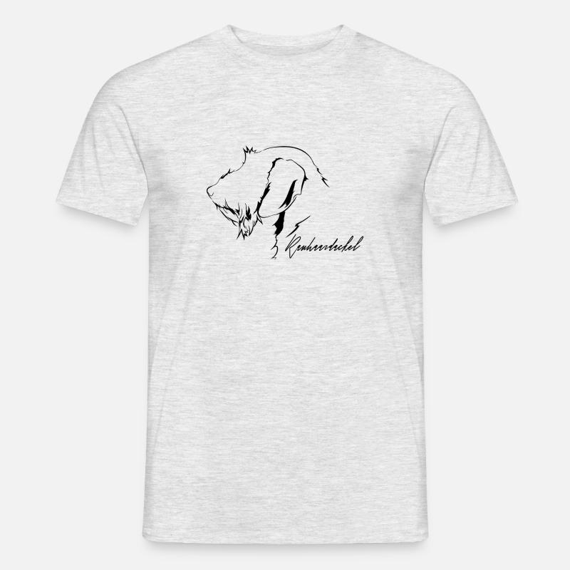 RAUHAARDACKEL Profil Hunde Hund Wilsigns Jagdhunde - Männer T-Shirt - Grau meliert
