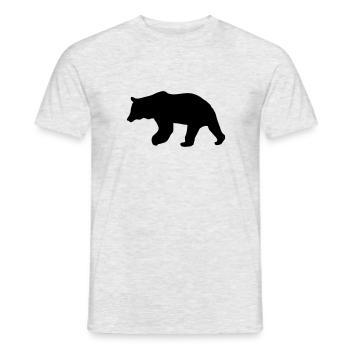 bear - brown bear - hunting - hunter - Men's T-Shirt - heather grey - Front - AI Model Male 178 dark (178cm)