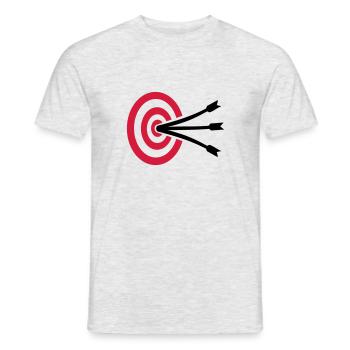 Tir à l'arc - T-shirt homme - gris chiné - Devant - AI Model Male 178 dark (178cm)