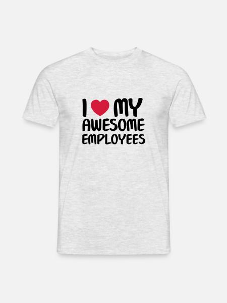 I Heart My Awesome Employees - Men's T-Shirt - heather grey