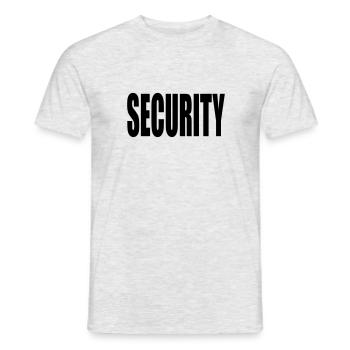 Security Graffiti Logo - Männer T-Shirt - Grau meliert - Vorne - AI Model Male 178 dark (178cm)