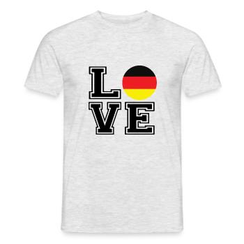 Love Germany / Love Deutschland Land Länder - Männer T-Shirt - Grau meliert - Vorne - AI Model Male 178 dark (178cm)