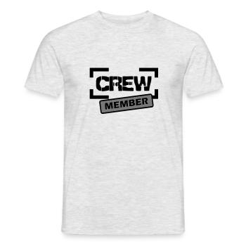 crew member - Men's T-Shirt - heather grey - Front - AI Model Male 178 dark (178cm)