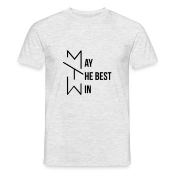 May the best win - Que le meilleur gagne - T-shirt homme - gris chiné - Devant - AI Model Male 178 dark (178cm)
