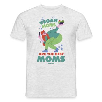 les mères végétaliennes sont les meilleures mères - T-shirt homme - gris chiné - Devant - AI Model Male 178 dark (178cm)