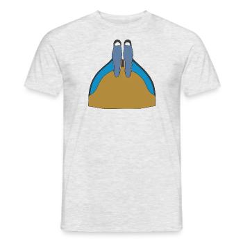 Monoflosse - Männer T-Shirt - Grau meliert - Vorne - AI Model Male 178 dark (178cm)