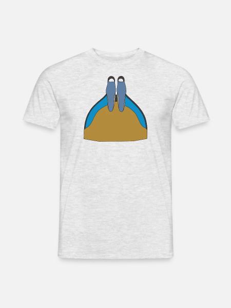 Monoflosse - Männer T-Shirt - Grau meliert