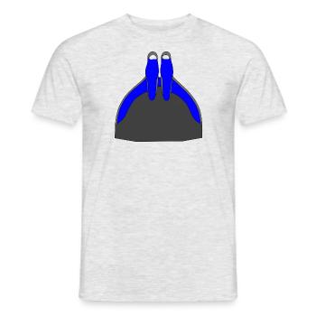 Monoflosse - Männer T-Shirt - Grau meliert - Vorne - AI Model Male 178 dark (178cm)
