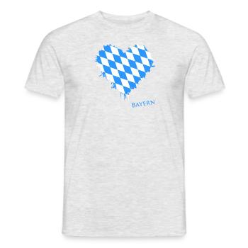 Bayern - Männer T-Shirt - Grau meliert - Vorne - AI Model Male 178 dark (178cm)
