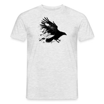 Raven In Battle Black Edition - Men's T-Shirt - heather grey - Front - AI Model Male 178 dark (178cm)