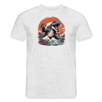 Crockzilla - Men's T-Shirt - heather grey - Front - AI Model Male 178 dark (178cm)