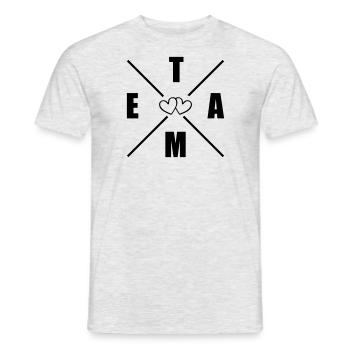 Team Herats - Men's T-Shirt - heather grey - Front - AI Model Male 178 dark (178cm)