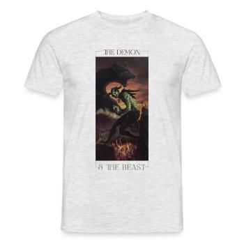 The Demon and the Beast - Men's T-Shirt - heather grey - Front - AI Model Male 178 dark (178cm)