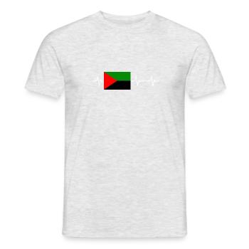 Martinique battement de coeur Cadeau fierté - T-shirt homme - gris chiné - Devant - AI Model Male 178 dark (178cm)