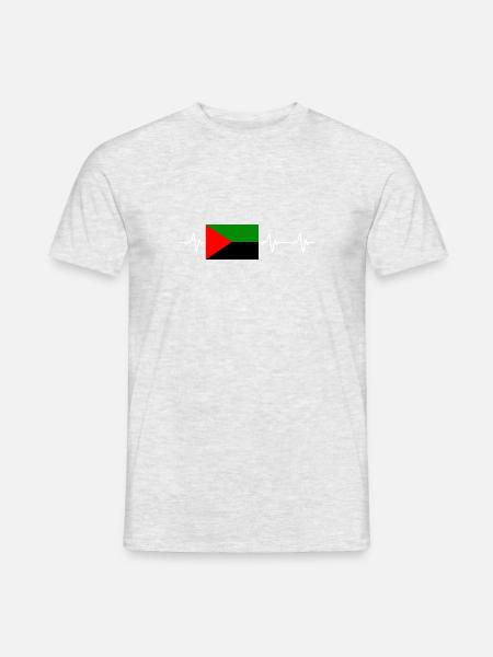 Martinique battement de coeur Cadeau fierté - T-shirt homme - gris chiné