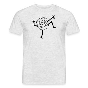Crazy Dancing Monster - Men's T-Shirt - heather grey - Front - AI Model Male 178 dark (178cm)