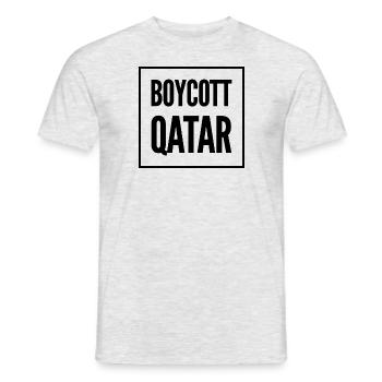 Coupe du Monde Qatar - T-shirt homme - gris chiné - Devant - AI Model Male 178 dark (178cm)