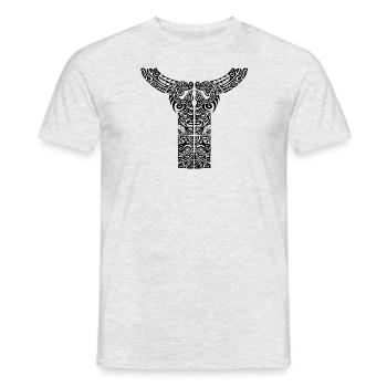 Maori Brustlogo 38 schwarz - Männer T-Shirt - Grau meliert - Vorne - AI Model Male 178 dark (178cm)