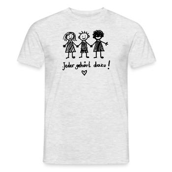 Everyone belongs - Men's T-Shirt - heather grey - Front - AI Model Male 178 dark (178cm)