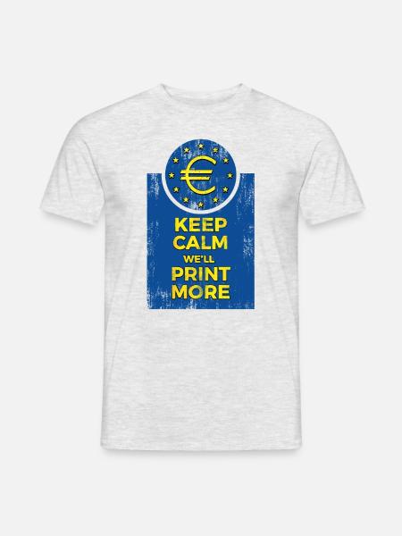ecb Zentralbank - Männer T-Shirt - Grau meliert