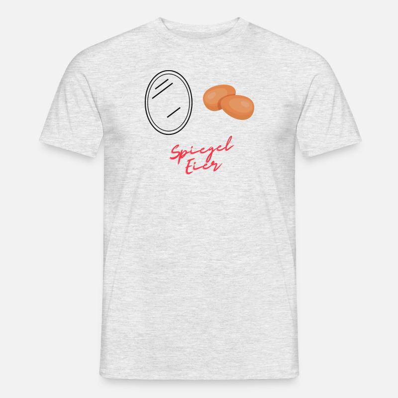 Spiegel Eier - Männer T-Shirt - Grau meliert