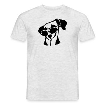 Teckel Chien Chiens Lunettes de soleil Cool Vector 8 - T-shirt homme - gris chiné - Devant - AI Model Male 178 dark (178cm)
