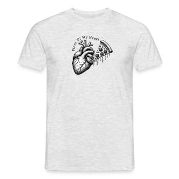 Morceau de mon cœur - T-shirt homme - gris chiné - Devant - AI Model Male 178 dark (178cm)