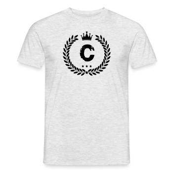 Armoiries C - T-shirt homme - gris chiné - Devant - AI Model Male 178 dark (178cm)