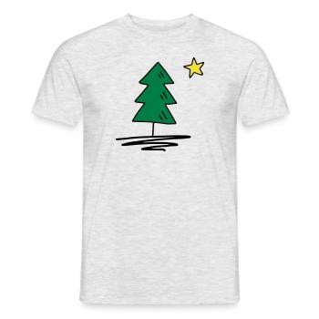 Tannenbaum - Männer T-Shirt - Grau meliert - Vorne - AI Model Male 178 dark (178cm)