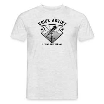 VOA LivingTheDream1b - Men's T-Shirt - heather grey - Front - AI Model Male 178 dark (178cm)