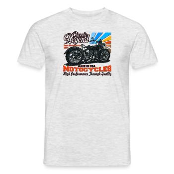 First Motorcycles Classic Legend - Men's T-Shirt - heather grey - Front - AI Model Male 178 dark (178cm)