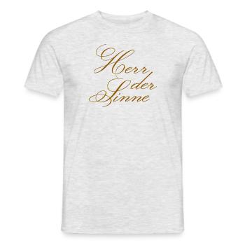 Herr der Sinne - Männer T-Shirt - Grau meliert - Vorne - AI Model Male 178 dark (178cm)