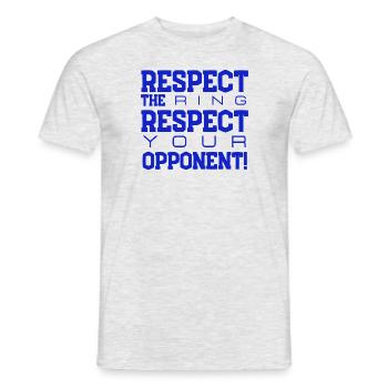 RESPECT - Männer T-Shirt - Grau meliert - Vorne - AI Model Male 178 dark (178cm)
