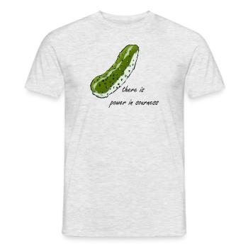 Pickle - Männer T-Shirt - Grau meliert - Vorne - AI Model Male 178 dark (178cm)