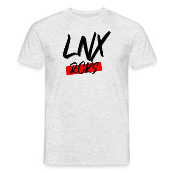 LINUX ROCKS LNX RCKS - Männer T-Shirt - Grau meliert - Vorne - AI Model Male 178 dark (178cm)
