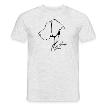 GREAT DANE Profil Chiens Chien Wilsigns - T-shirt homme - gris chiné - Devant - AI Model Male 178 dark (178cm)