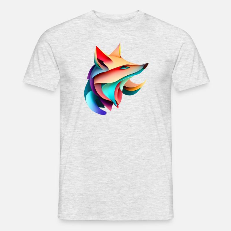 Fox Design Rayures élégantes Harmony - T-shirt homme - gris chiné