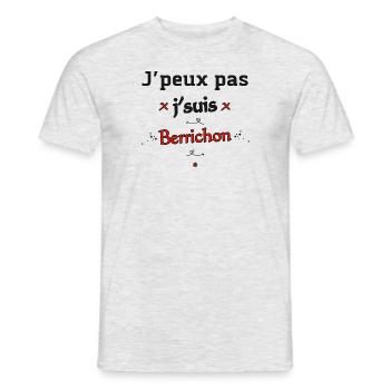 I can't, I'm Berrichon - Men's T-Shirt - heather grey - Front - AI Model Male 178 dark (178cm)