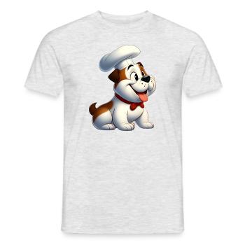 Englische Bulldogge 4 - Männer T-Shirt - Grau meliert - Vorne - AI Model Male 178 dark (178cm)