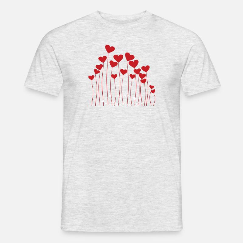 Sei mein Valentinsschatz - Männer T-Shirt - Grau meliert