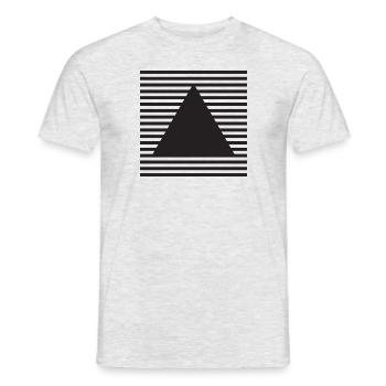black triangle out of lines - Men's T-Shirt - heather grey - Front - AI Model Male 178 dark (178cm)