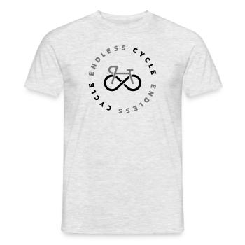 Endless Cycle 2C Farbwechsel - Männer T-Shirt - Grau meliert - Vorne - AI Model Male 178 dark (178cm)