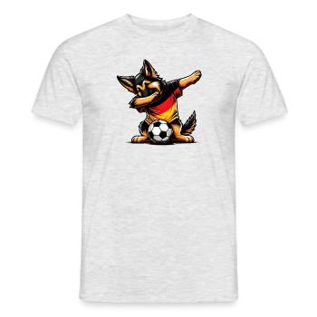 German Shepherd Soccer Germany - Men's T-Shirt - heather grey - Front - AI Model Male 178 dark (178cm)