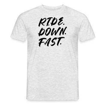 Ride Down Fast - Männer T-Shirt - Grau meliert - Vorne - AI Model Male 178 dark (178cm)